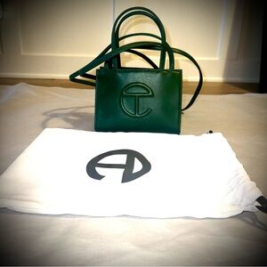 TELFAR Small Shopping Bag - Dark Olive (Authentic)